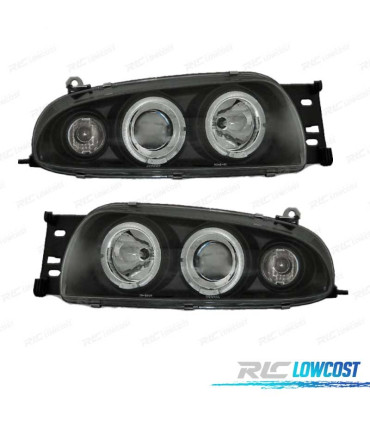 FARI FORD FIESTA 95-99 ANGEL EYES SFONDO NERO