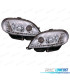 FARI PER CITROEN SAXO 99-04 LUCE DIURNA A LED FONDO CROMATO