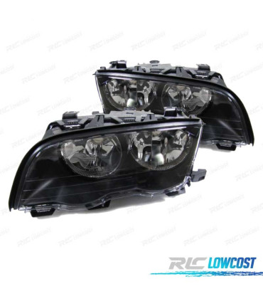 FARI PER BMW SERIE 3 E46 4 PORTE 98-01 FONDO NERO