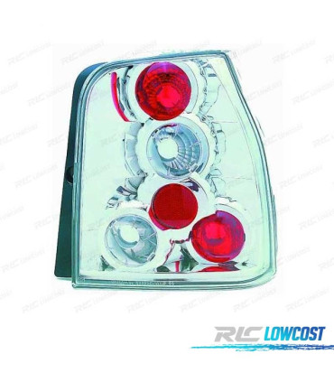 FANALI PER VOLKSWAGEN VW LUPO 97-00, SEAT AROSA 97-00 FONDO CROMATO