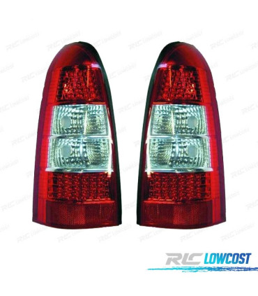 FANALI OPEL ASTRA G CARAVAN 97-04 LED ROSSO CROMATO