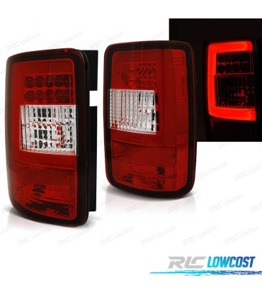 FANALI VOLKSWAGEN VW CADDY 04-15 LED ROSSO CROMATO