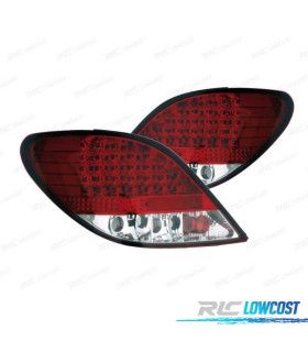 FANALI PER PEUGEOT 207 06-12 LED ROSSO CROMATO