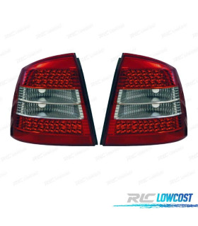 FANALI A LED OPEL ASTRA G 2P 4P 97-04 ROSSO AFFUMICATO