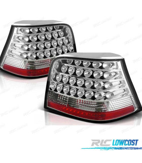 FANALI VOLKSWAGEN VW GOLF 4 97-03 LED FONDO CROMATO