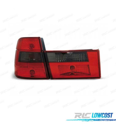 FANALI BMW E34 TOURING 88-95 ROSSO AFFUMICATO