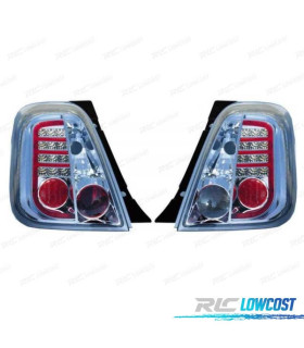 FANALI FIAT 500 07- LED FONDO CROMATO