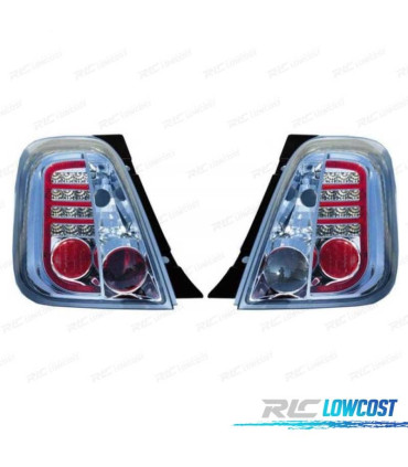 FANALI FIAT 500 07- LED FONDO CROMATO