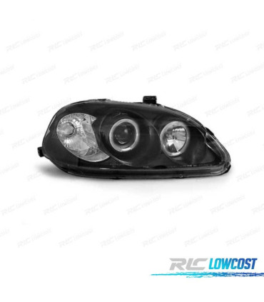 FARI PER HONDA CIVIC 99-01 ANGEL EYES SFONDO NERO