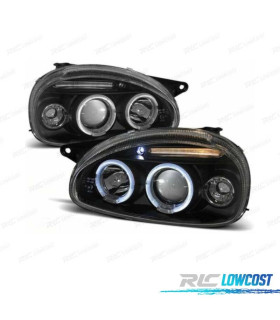 FARI PER OPEL CORSA B 93-00 ANGEL EYES FONDO NERO