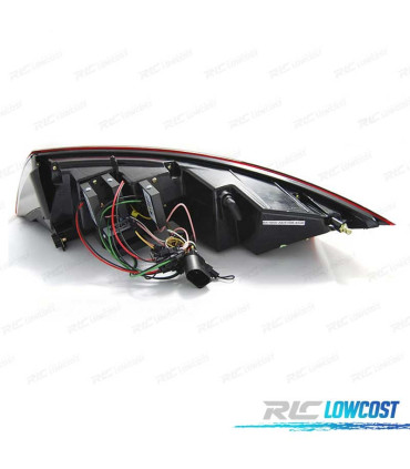 FANALI PER AUDI TT 06-14 FULL LED LIGHT BAR ROSSO FUMÉ DINAMICI