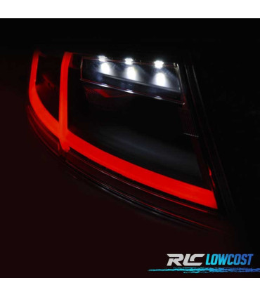FANALI PER AUDI TT 06-14 FULL LED LIGHT BAR ROSSO FUMÉ DINAMICI