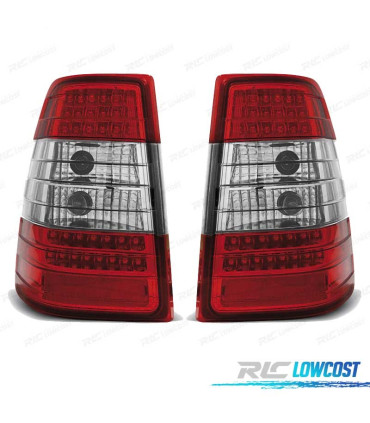 FANALI MERCEDES CLASSE E W124 SW 85-95 LED ROSSO CROMATO
