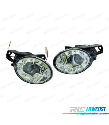 FARI ANABBAGLIANTI LUCE DIURNA PER VOLKSWAGEN VW PASSAT 05-10 CRISTALLO CHIARO CROMATO