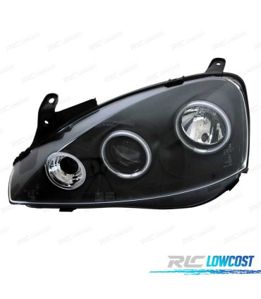 FARI OPEL CORSA C 00-06 ANGEL EYES CCFL FONDO NERO