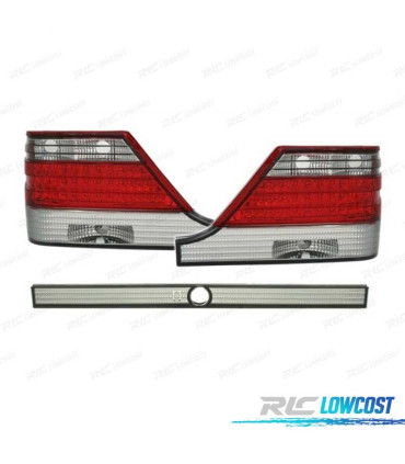 FANALI MERCEDES CLASSE S W140 94-98 LED ROSSO CROMATO