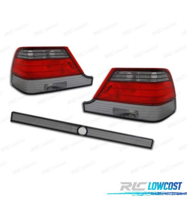FANALI MERCEDES CLASSE S W140 94-98 LED ROSSO AFFUMICATO