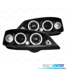 FARI PER OPEL ASTRA G 98-04 ANGEL EYES CCFL FONDO NERO
