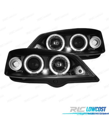 FARI PER OPEL ASTRA G 98-04 ANGEL EYES CCFL FONDO NERO