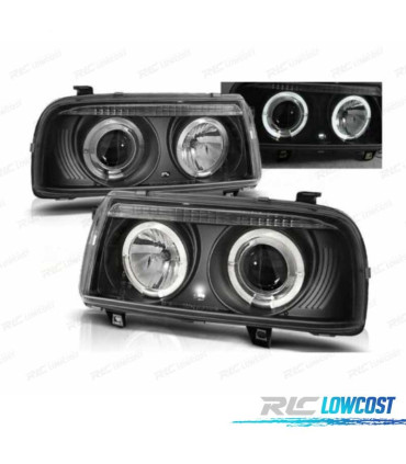 FARI VOLKSWAGEN VW VENTO 92-98 ANGEL EYES FONDO NERO