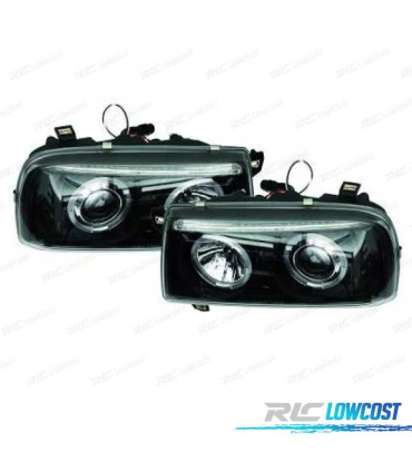 FARI VOLKSWAGEN VW VENTO 92-98 ANGEL EYES FONDO NERO