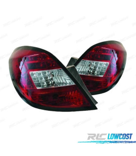 FANALI OPEL CORSA D 06-14 LED ROSSO CROMATO