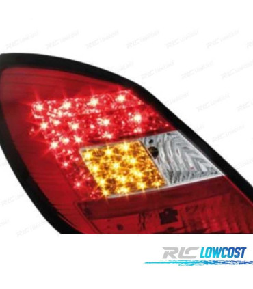 FANALI OPEL CORSA D 06-14 LED ROSSO CROMATO