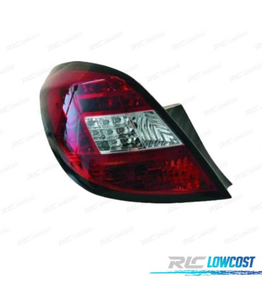 FANALI OPEL CORSA D 06-14 LED ROSSO CROMATO