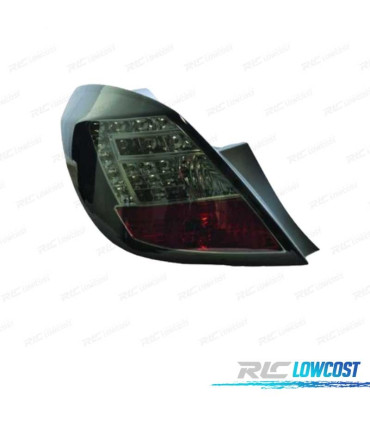 FANALI OPEL CORSA D 06-14 A LED SFONDO NERO AFFUMICATO