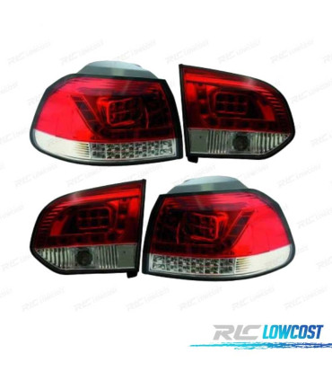FANALI PER VOLKSWAGEN VW GOLF 6 08-12 LED ROSSO CROMATO
