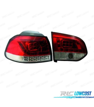 FANALI PER VOLKSWAGEN VW GOLF 6 08-12 LED ROSSO CROMATO