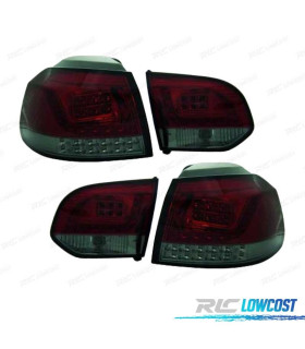 FANALI VOLKSWAGEN VW GOLF 6 08-12 LED ROSSO AFFUMICATO