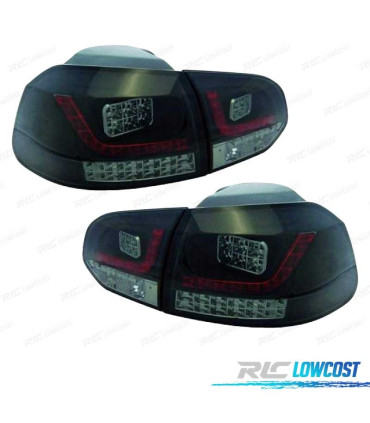 FANALI VOLKSWAGEN VW GOLF 6 08-12 A LED FONDO NERO AFFUMICATO
