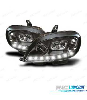 FARI CITROEN SAXO 99-04 LUCE DIURNA A LED FONDO NERO