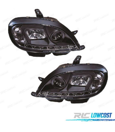 FARI CITROEN SAXO 99-04 LUCE DIURNA A LED FONDO NERO
