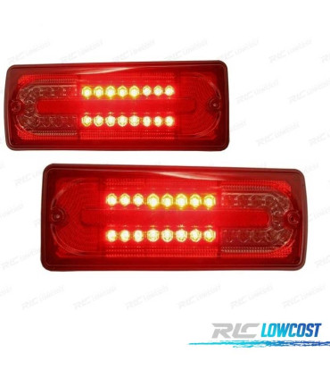 FANALI PER MERCEDES CLASSE G W463 89-13 COLORE ROSSO FUMÉ FULL LED