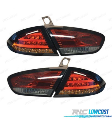 FANALI SEAT LEON 09-12 LED TIPO CELIS ROSSO AFFUMICATO