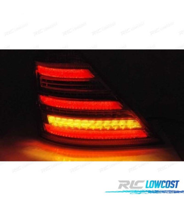 FANALI MERCEDES CLASSE S W221 05-11 LED ROSSO AFFUMICATO