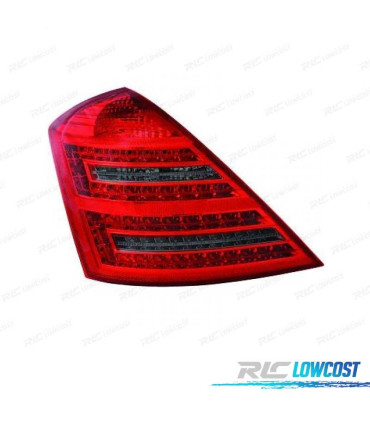 FANALI MERCEDES CLASSE S W221 05-11 LED ROSSO AFFUMICATO