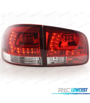 FANALI VOLKSWAGEN VW TOUAREG 02-10 LED ROSSO CROMATO