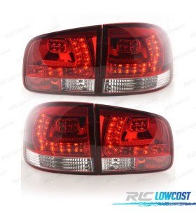 FANALI VOLKSWAGEN VW TOUAREG 02-10 LED ROSSO CROMATO