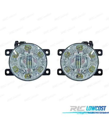 FARI ANABBAGLIANTI A LED LUCE DIURNA FONDO CROMATO