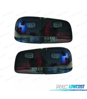 FANALI PER VOLKSWAGEN VW TOUAREG 02-10 LED SFONDO NERO AFFUMICATO