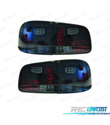 FANALI PER VOLKSWAGEN VW TOUAREG 02-10 LED SFONDO NERO AFFUMICATO