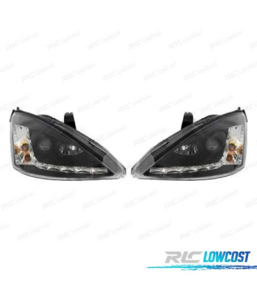 FARI FORD FOCUS 98-01 LUCE DIURNA FONDO NERO