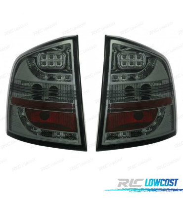 FANALI SKODA OCTAVIA KOMBI 05-13 LED FONDO CROMATO FUMÉ