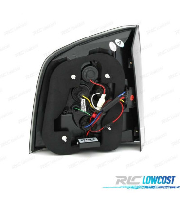 FANALI SKODA OCTAVIA KOMBI 05-13 LED FONDO CROMATO FUMÉ