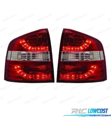 FANALI SKODA OCTAVIA KOMBI 05-13 LED ROSSO CROMATO