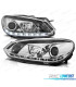 FARI VOLKSWAGEN VW GOLF MK6 08-12 DRL FONDO CROMATO