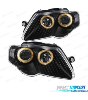 FARI VOLKSWAGEN VW PASSAT 3C 05-10 ANGEL EYES FONDO NERO